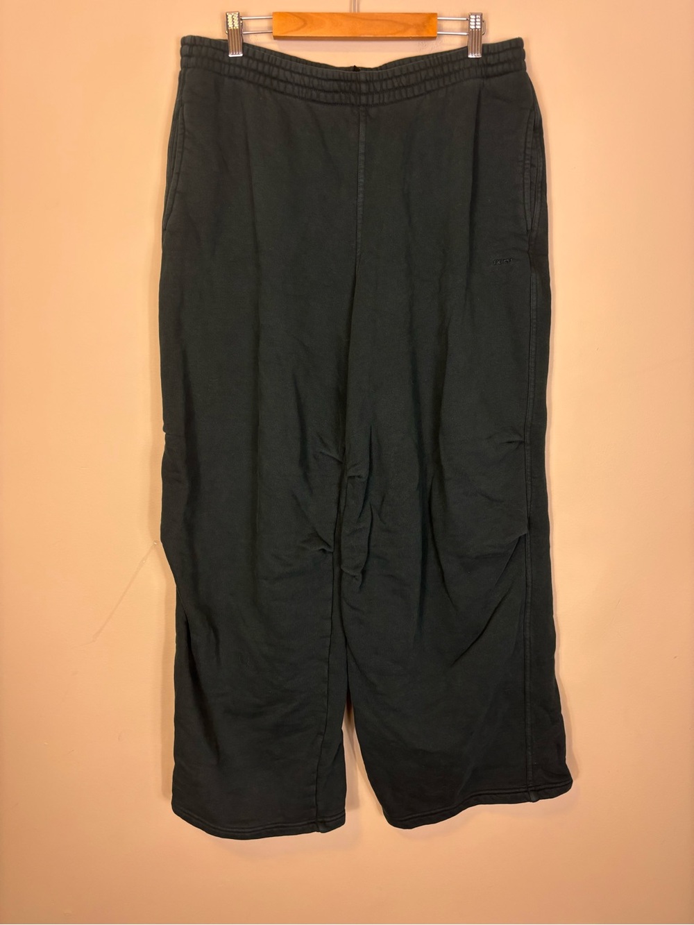 SKIMS Forest Green Wide Leg Lounge Sweatpants Women’s Large